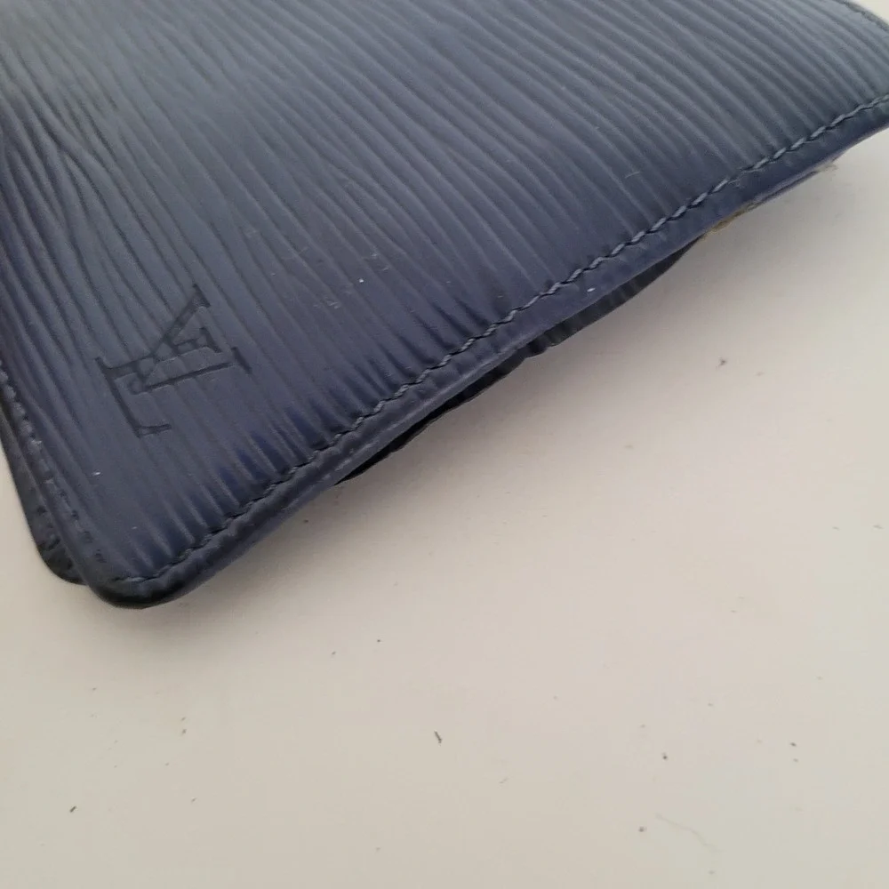 Louis Vuitton Blue Epi Leather Marco Bifold Wallet Coin Pocket SP0065 France